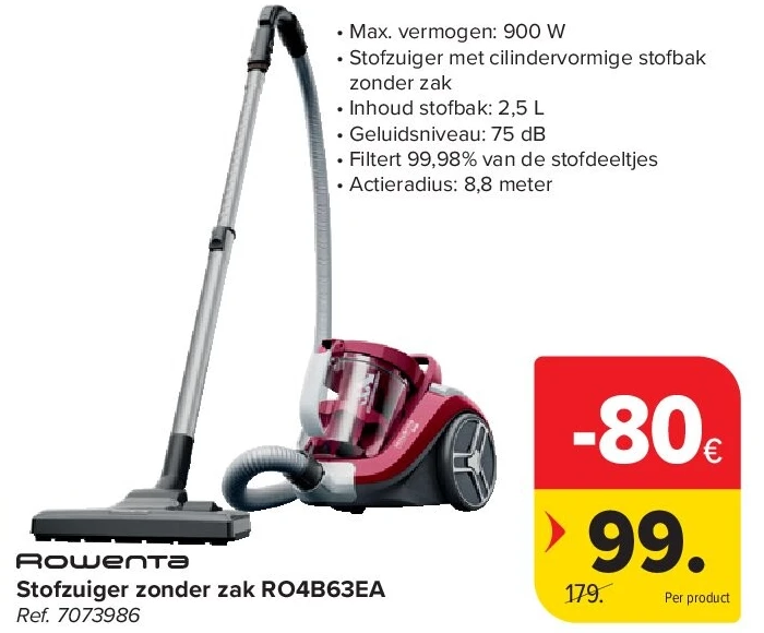 Stofzuiger zonder zak RO4B63EA