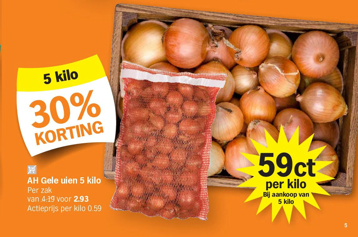 AH Gele uien 5 kilo