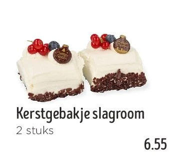 Kerstgebakje slagroom