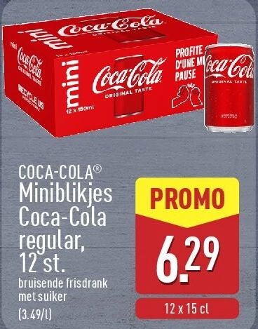 Miniblikjes Coca-Cola regular, 12st.