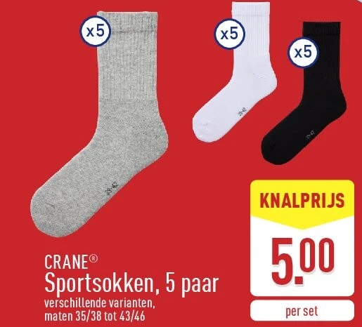 Sportsokken, 5paar