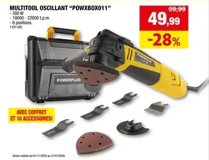 MULTITOOL OSCILLANT "POWXBOX011"