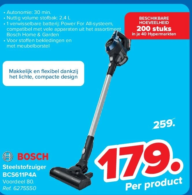 Steelstofzuiger BCS611P4A
