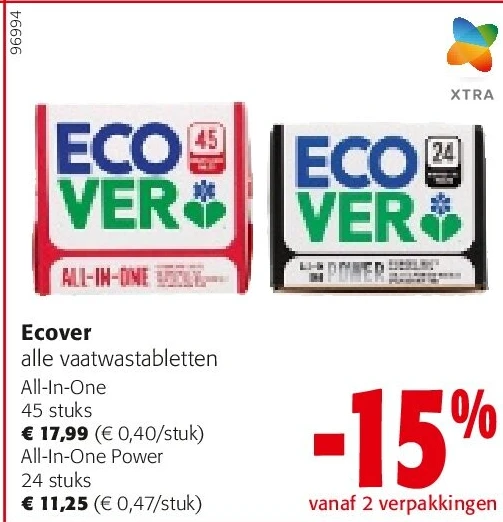 Ecover All-In-One 45 stuks