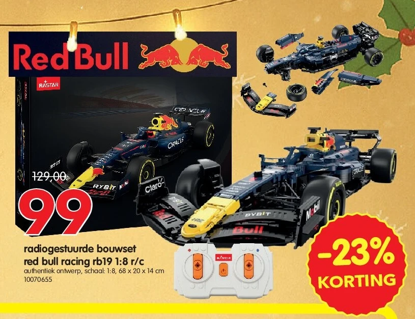 radiogestuurde bouwset red bull racing rb19 1:8 r/c
