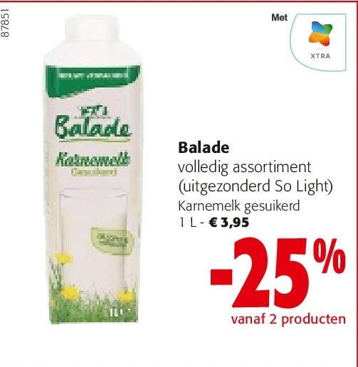 Balade Karnemelk gesuikerd 1 L