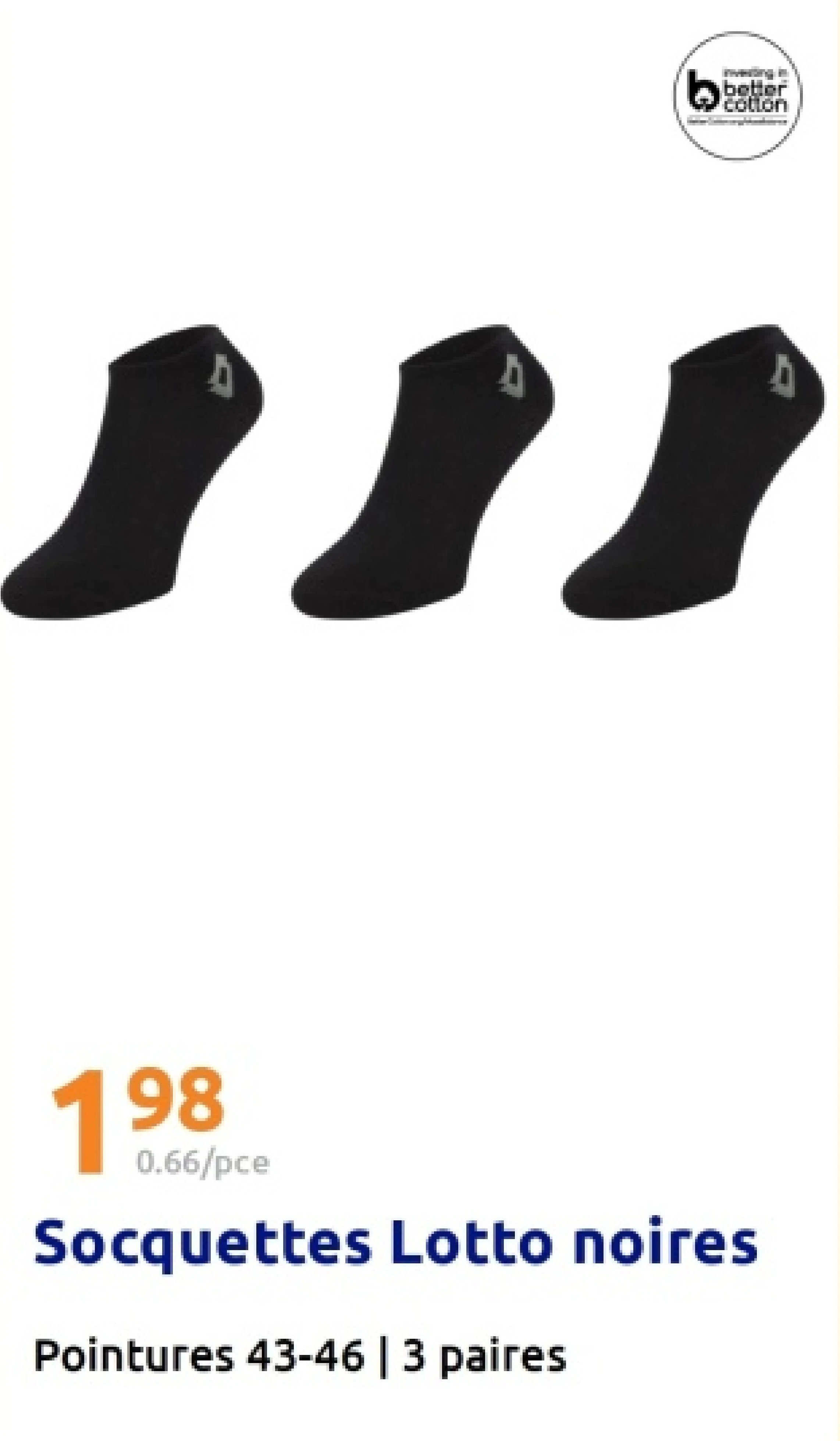 Socquettes Lotto noires