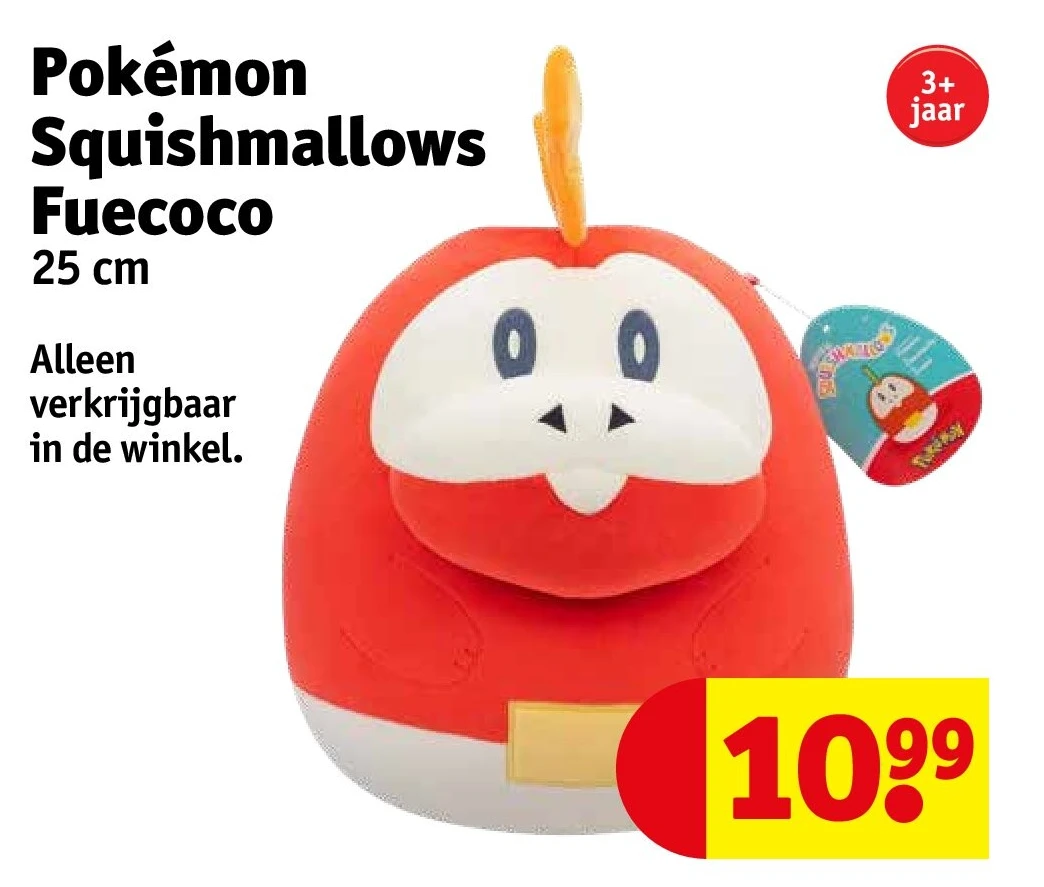 Pokémon Squishmallows Fuecoco