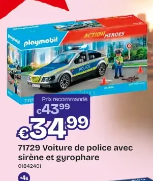 71729 Voiture de police avec sirène et gyrophare