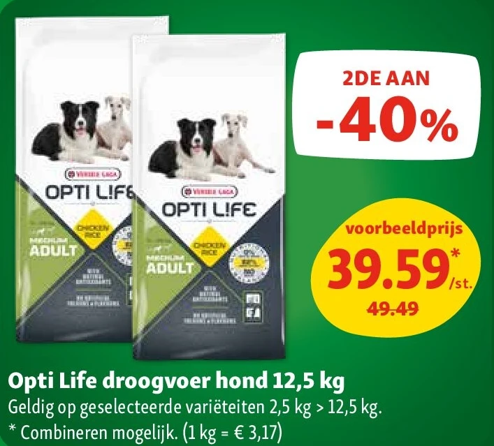 Opti Life droogvoer hond 12,5 kg
