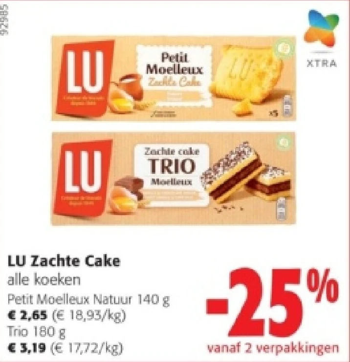 LU Zachte Cake Petit Moelleux Natuur 140 g