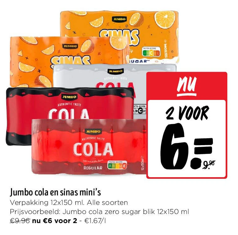 Jumbo cola en sinas mini’s
