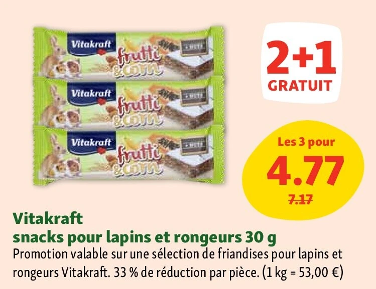 Vitakraft snacks pour lapins et rongeurs 30 g