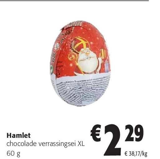 Hamlet chocolade verrassingsei XL 60 g