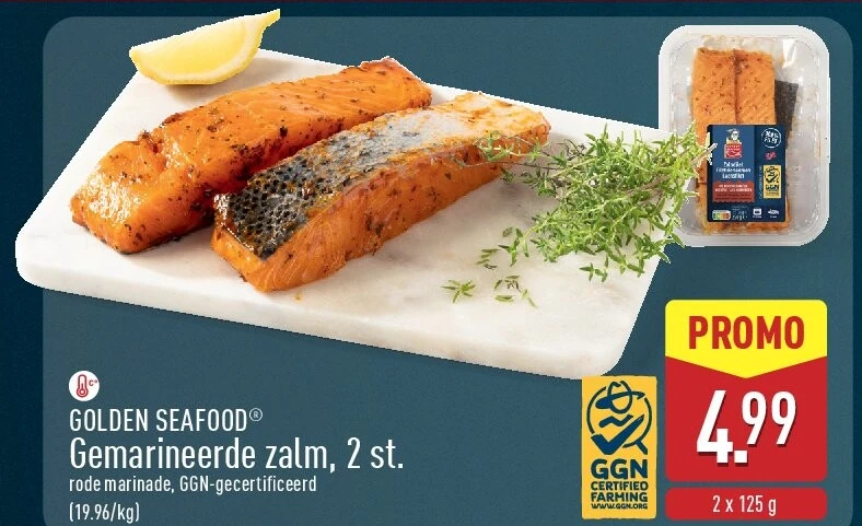 Gemarineerde zalm, 2st.