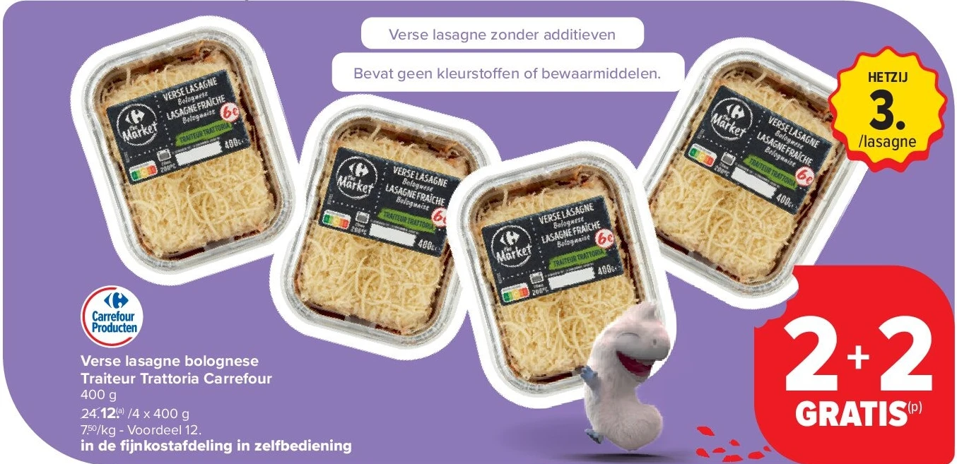 Verse lasagne bolognese Traiteur Trattoria Carrefour