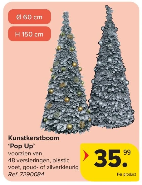 Kunstkerstboom ‘Pop Up’