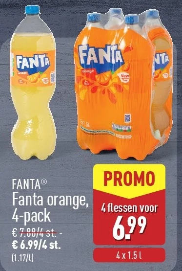 Fanta orange, 4-pack