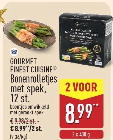 Bonenrolletjes met spek, 12st.