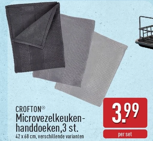 Microvezelkeuken­­ handdoeken,3st.