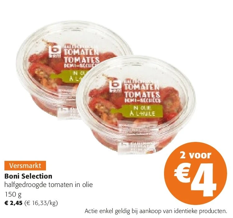 Boni Selection halfgedroogde tomaten in olie 150 g