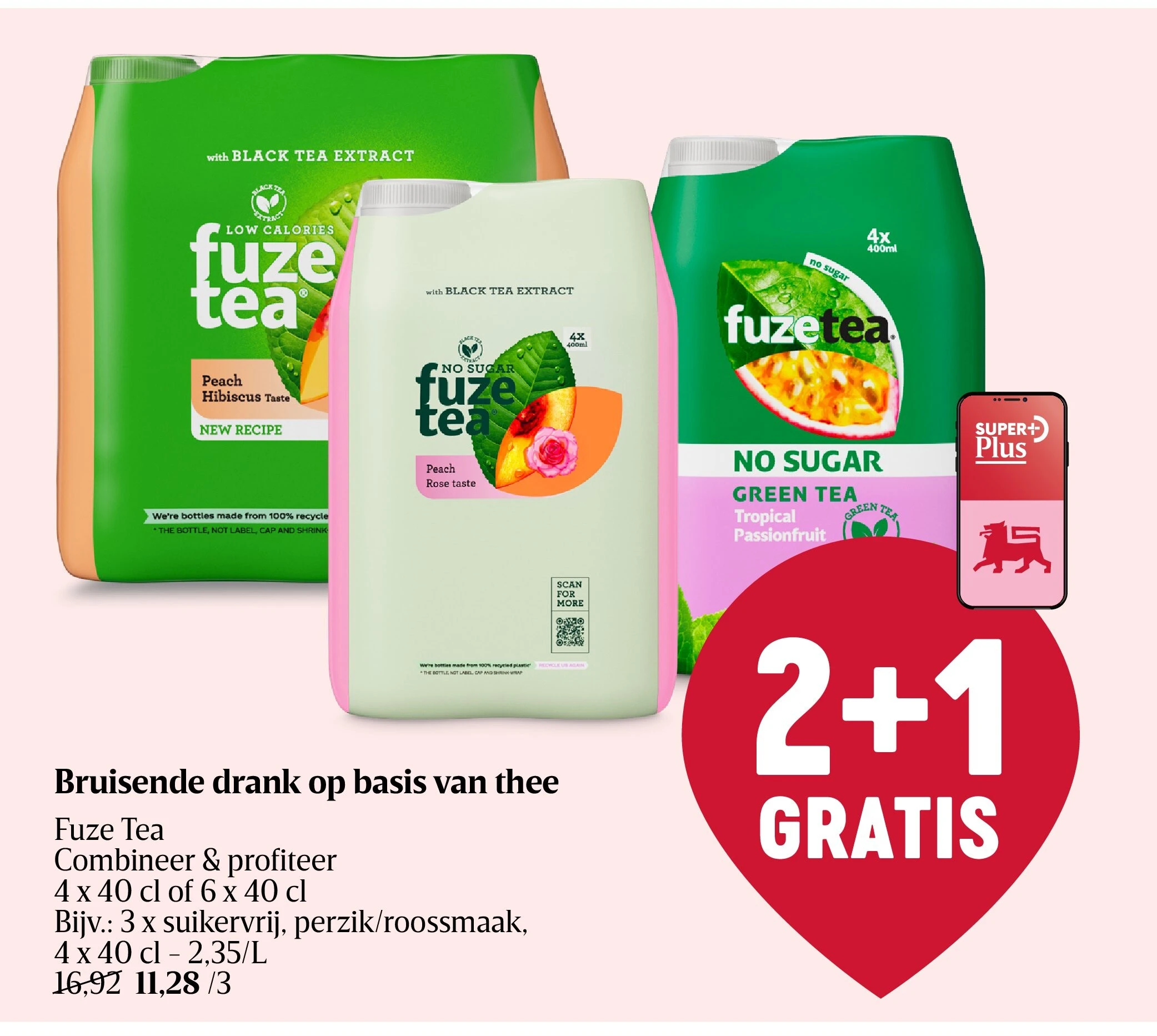 Bruisende drank op basis van thee