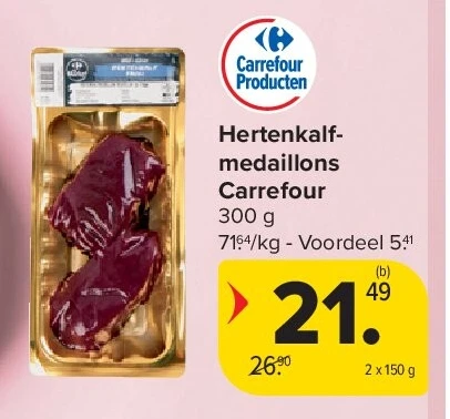 Hertenkalfmedaillons Carrefour