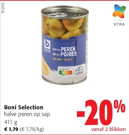 Boni Selection halve peren op sap 411 g