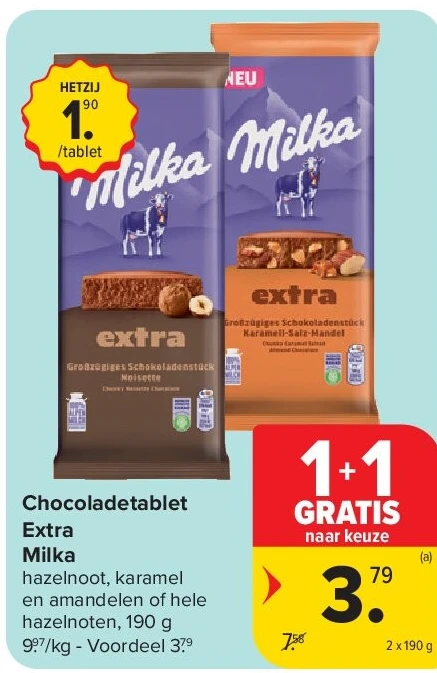 Chocoladetablet Extra Milka