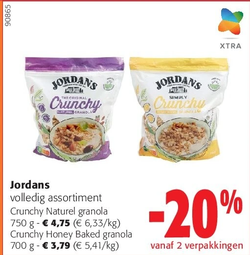 Jordans Crunchy Naturel granola 750 g