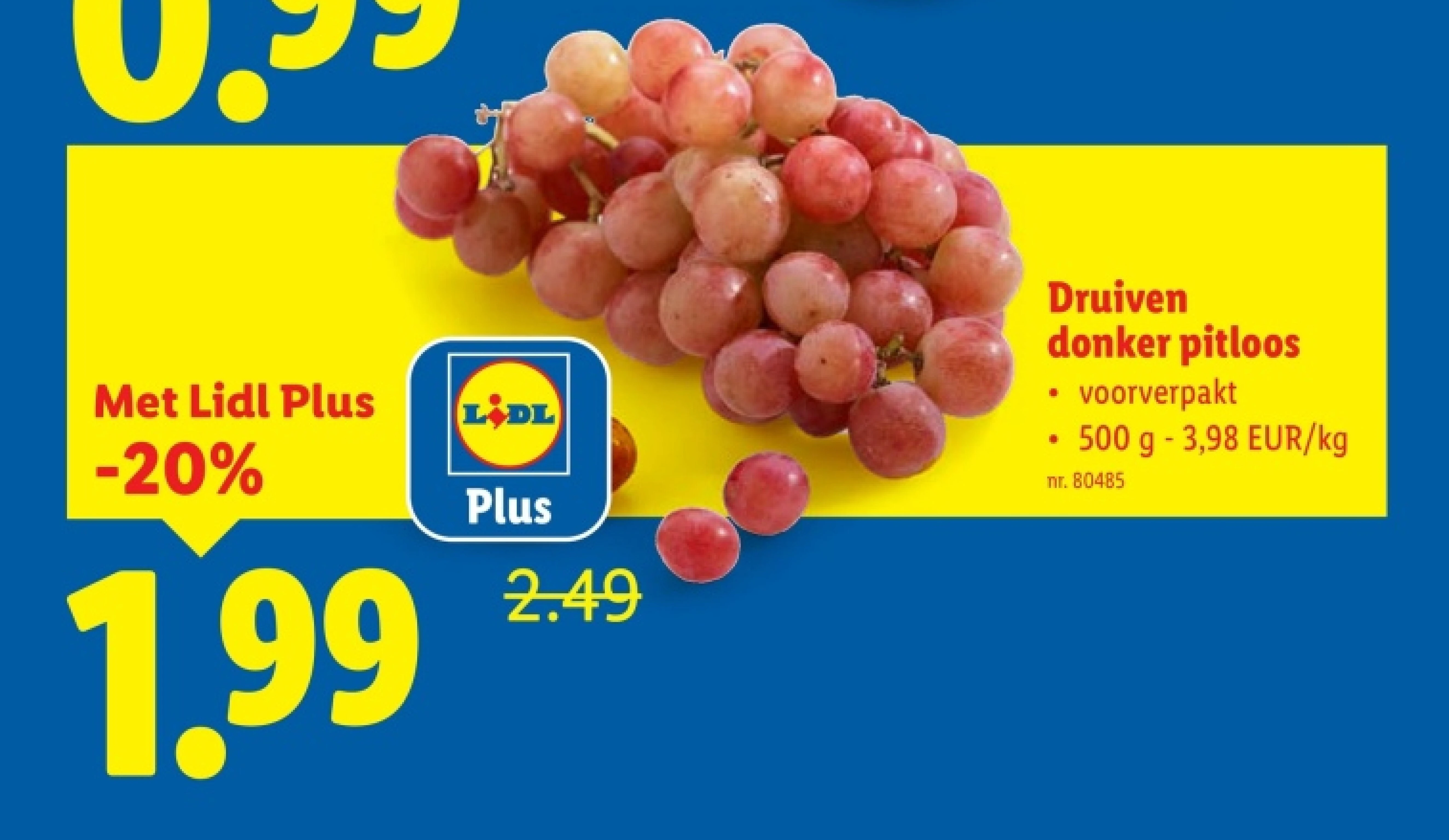 Druiven donker pitloos