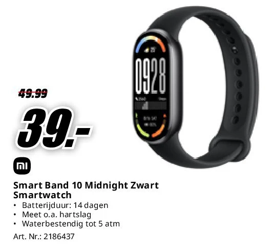 Smart Band 10 Midnight Zwart Smartwatch