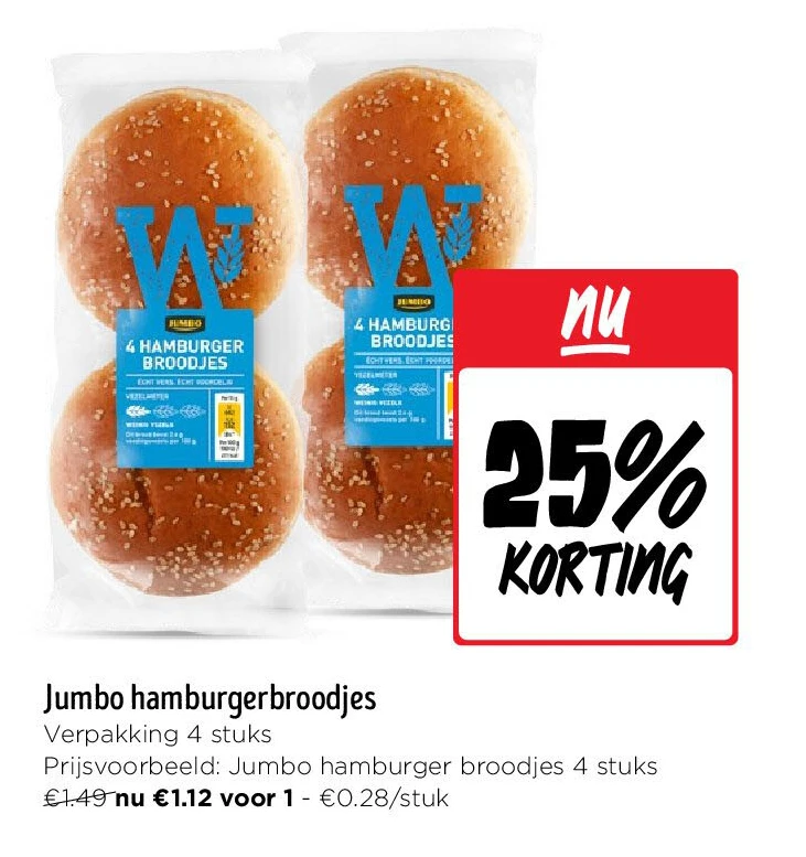 Jumbo hamburgerbroodjes