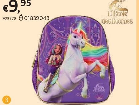 SAC À DOS UNICORN ACADEMY 3D