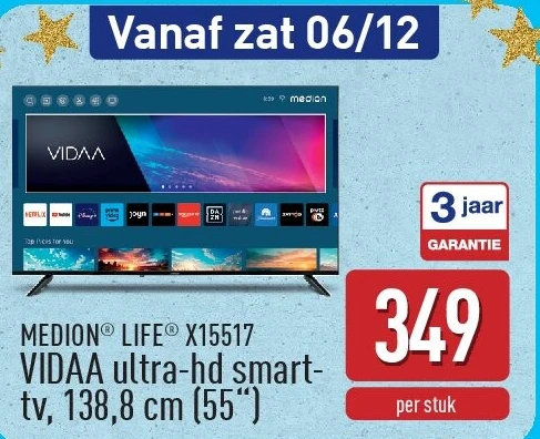 VIDAA ultra-hd smarttv, 138,8cm (55“)