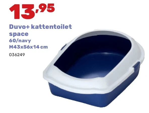 Duvo+ kattentoilet space 60/navy M43x56x14 cm