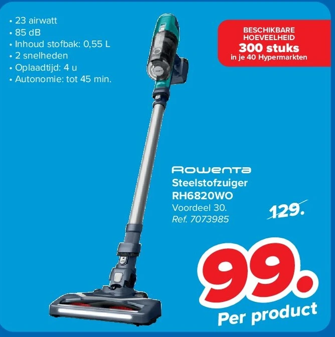 Steelstofzuiger RH6820WO