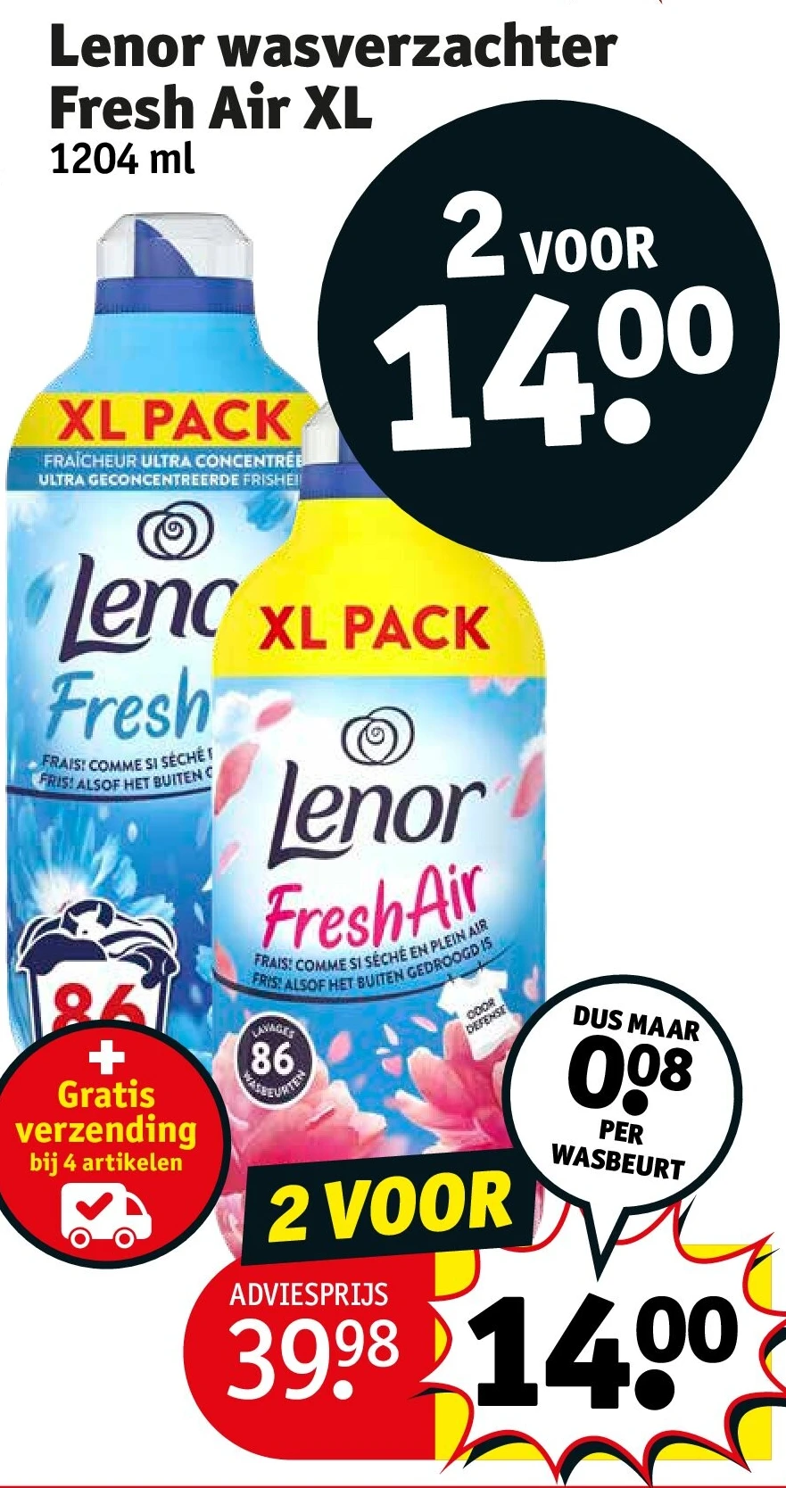 Lenor wasverzachter Fresh Air XL
