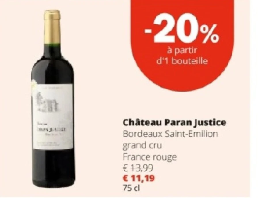 Château Paran Justice Bordeaux Saint-Emilion grand cru France rouge