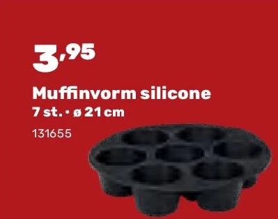 Muffinvorm silicone 7 st. • ø 21 cm