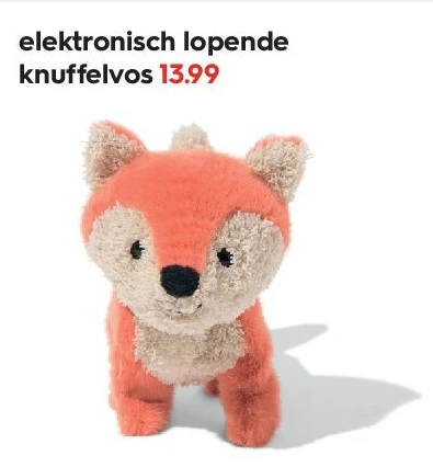 elektronisch lopende knuffelvos