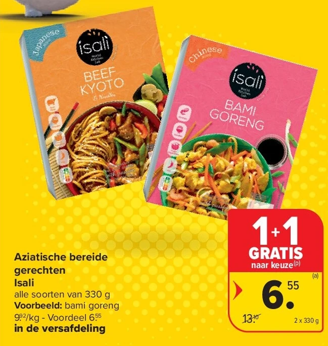 Aziatische bereide gerechten Isali