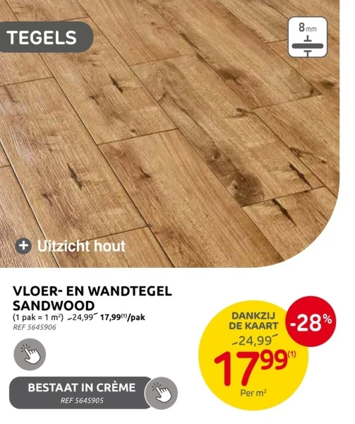 VLOER- EN WANDTEGEL SANDWOOD