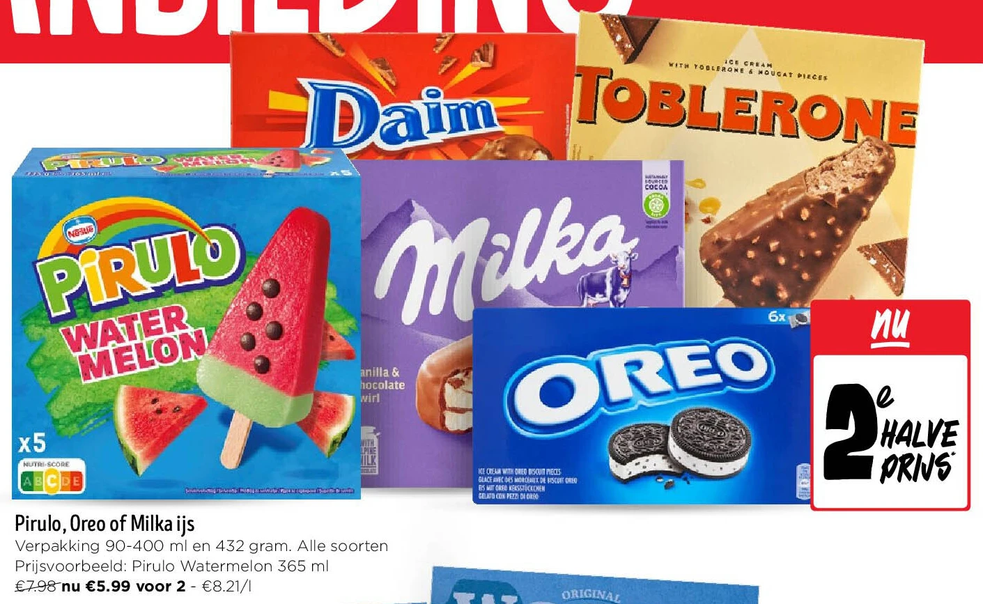 Pirulo, Oreo of Milka ijs