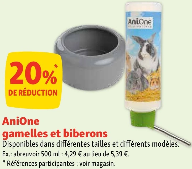 AniOne gamelles et biberons