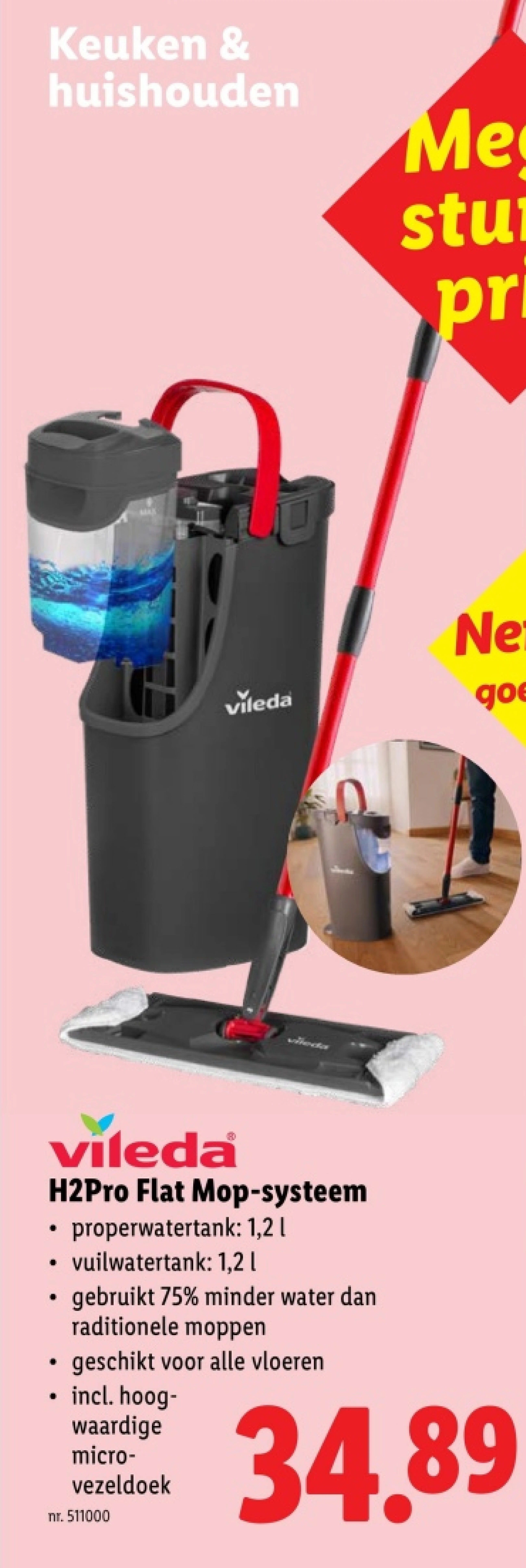 H2Pro Flat Mop-systeem