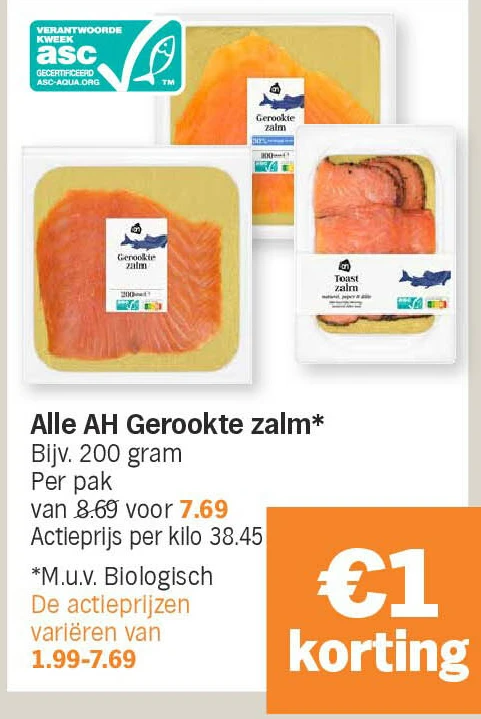 Alle AH Gerookte zalm