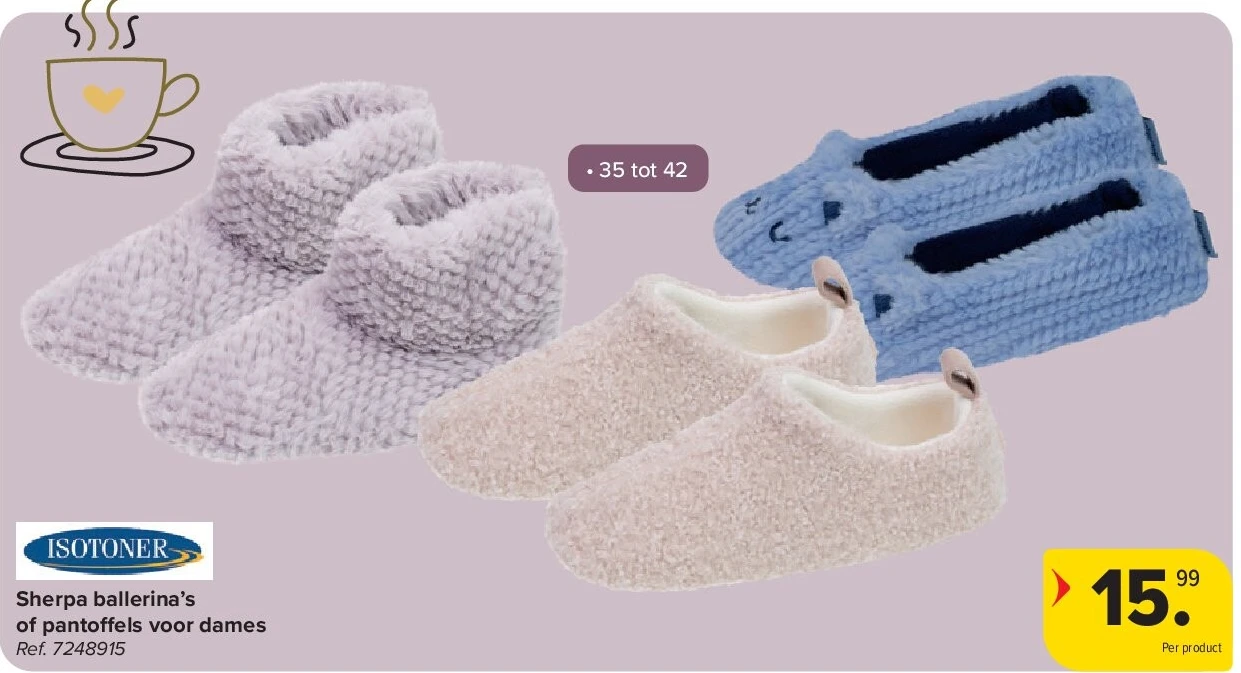 Sherpa ballerina’s of pantoffels voor dames