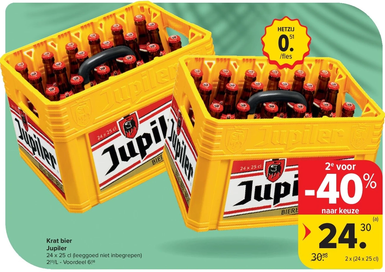 Krat bier Jupiler