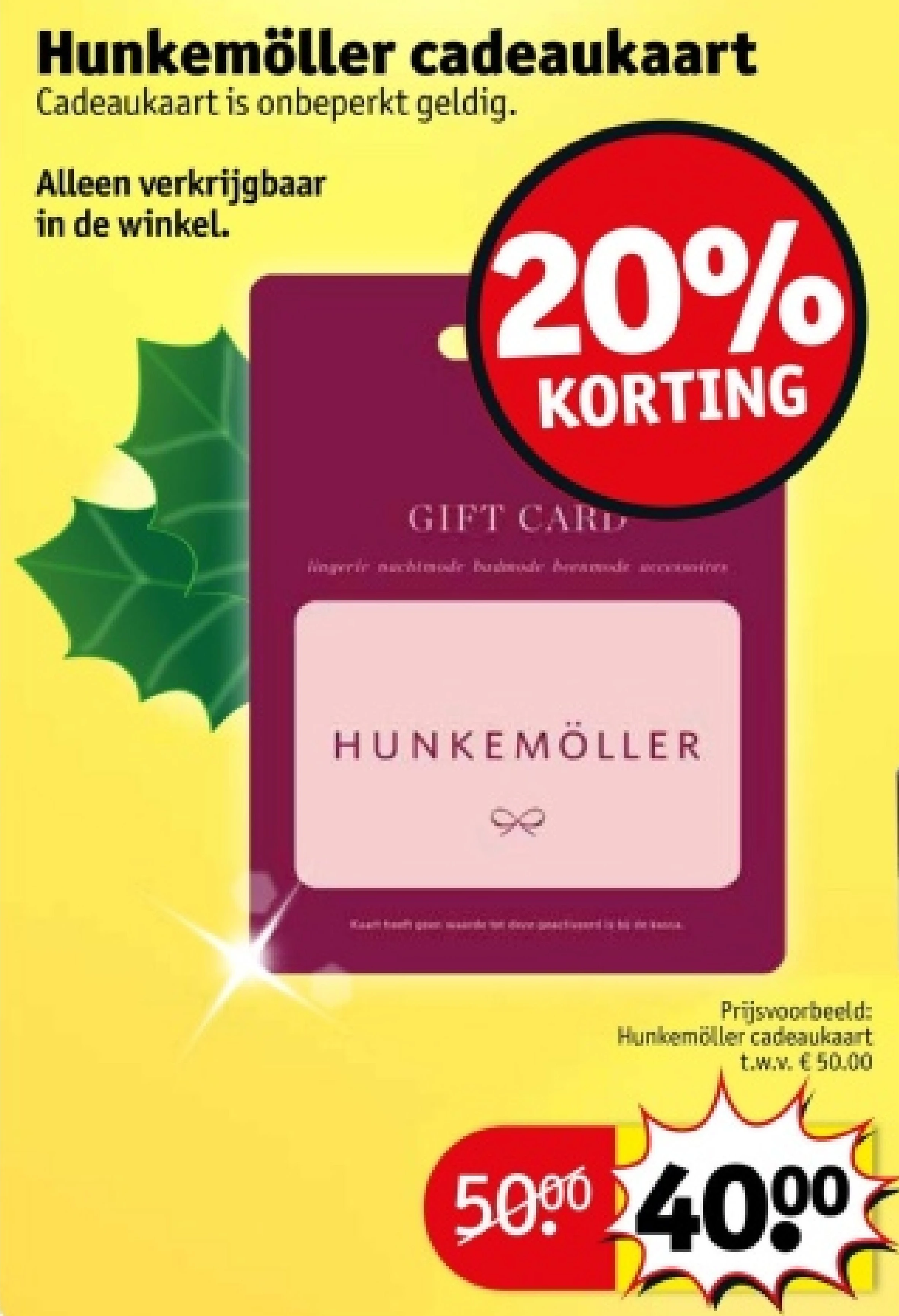 Hunkemöller cadeaukaart